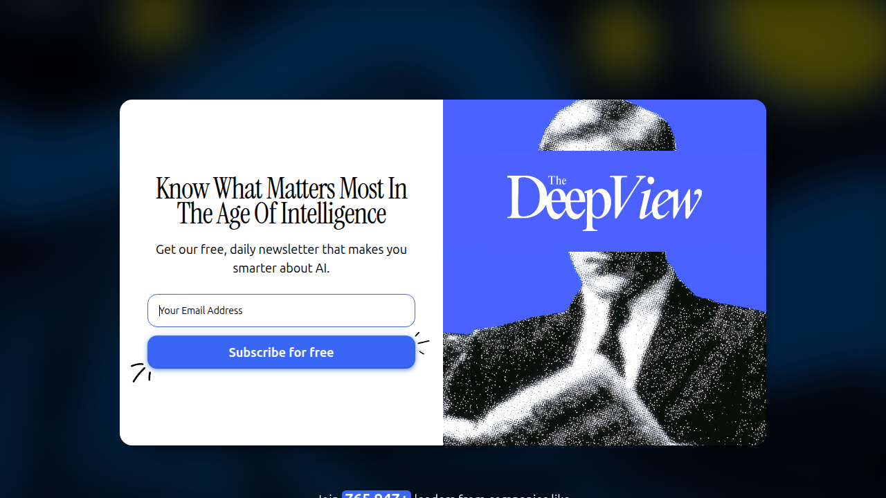 Stay informed with daily AI updates by subscribing to The Deep View Newsletter, a key resource mentioned for keeping abreast of trends.