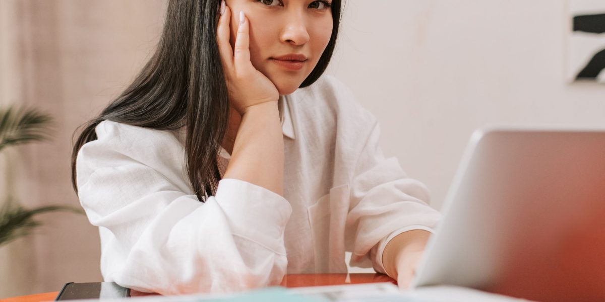 A person engaged in a focused learning session, reflecting the shift towards personalized education.