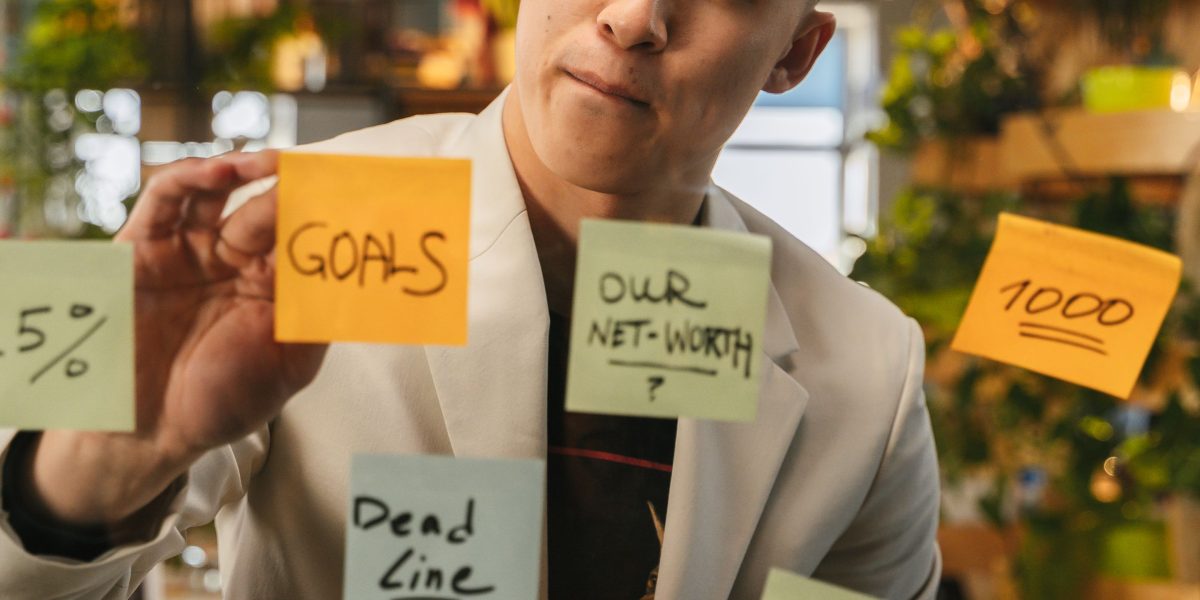 A business leader reviews a strategic plan, visualizing potential for growth with AI.