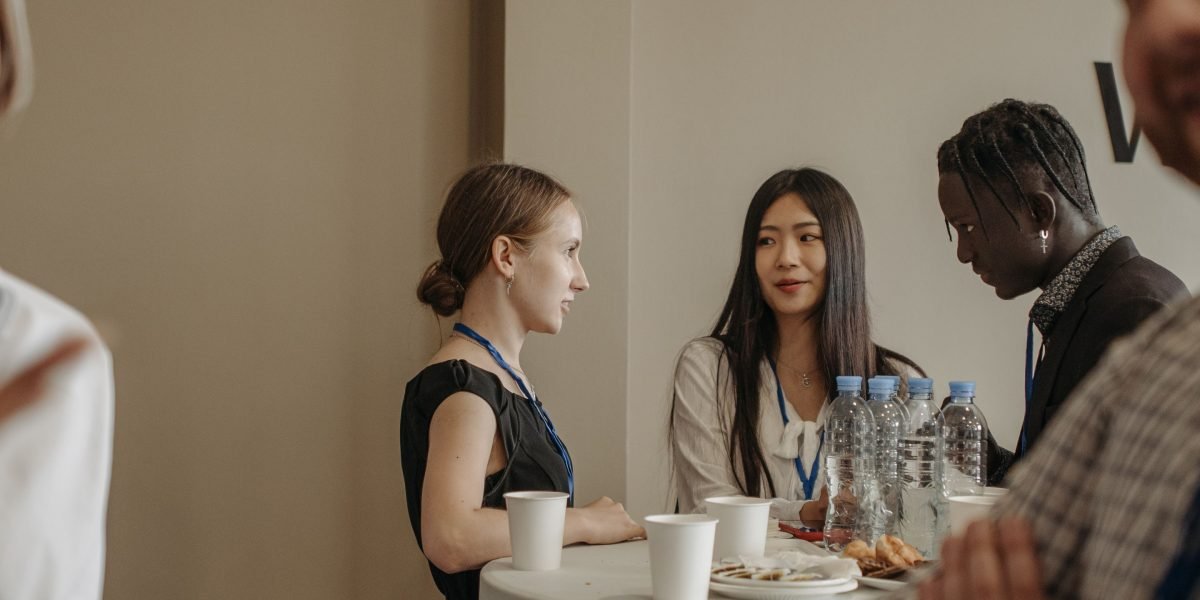 Building professional connections at industry events and meetups.
