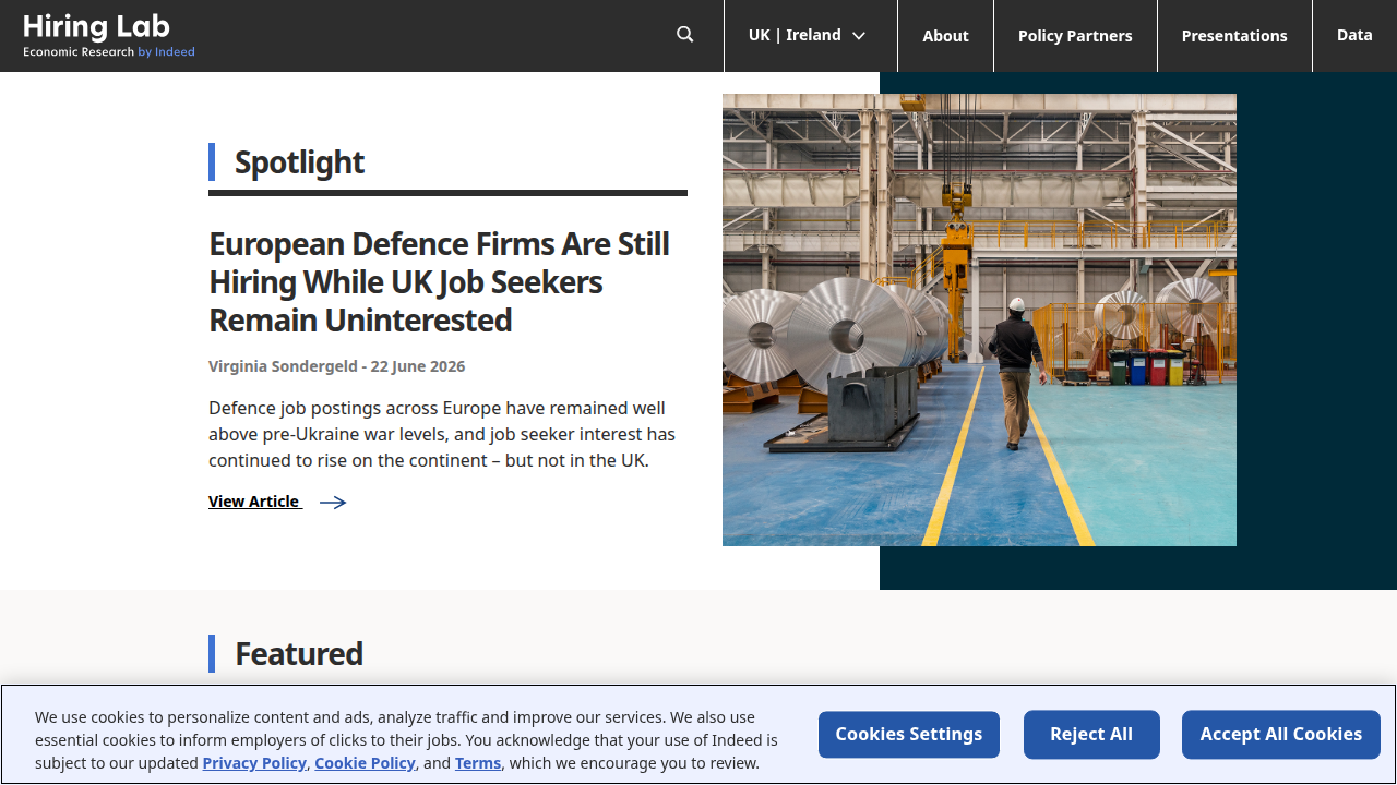 Insights from Indeed Hiring Lab's labor market updates on AI job growth.