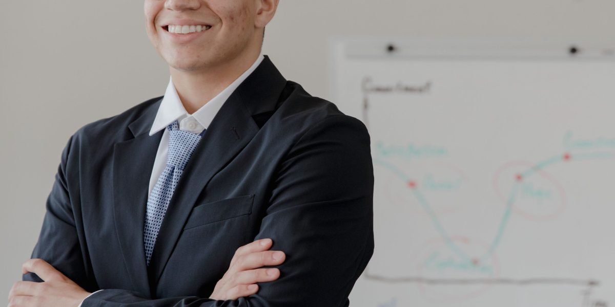A person feeling accomplished and confident, reflecting the positive experience of using an effective free AI tool.