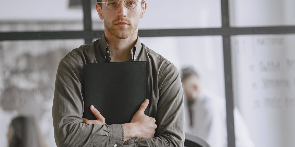 A professional feeling productive and in control of their work, leveraging AI tools.