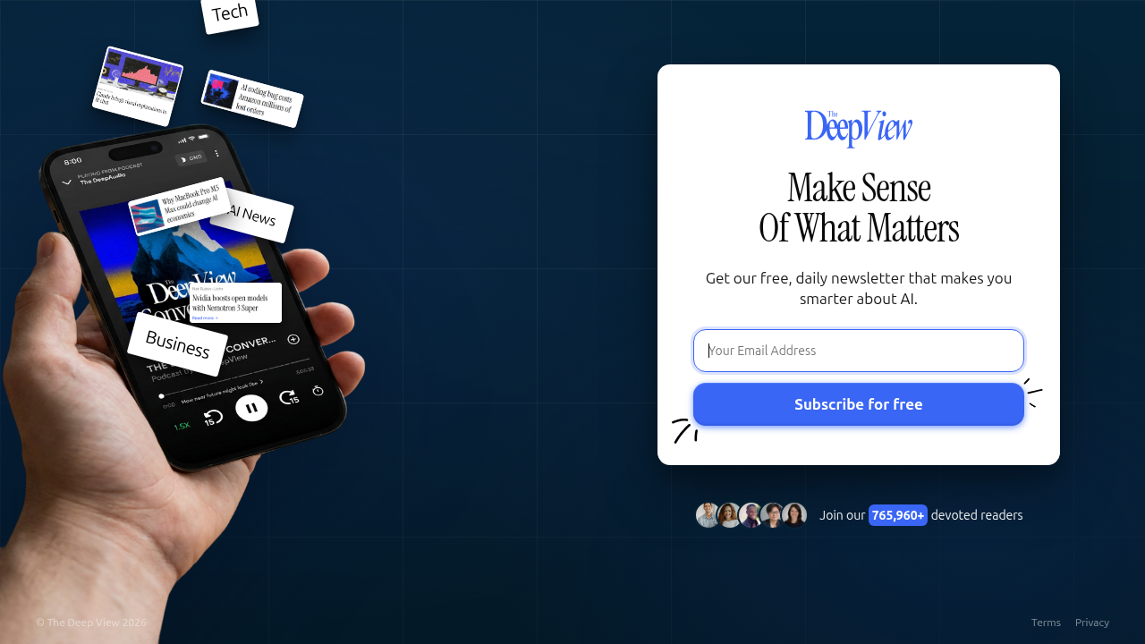 The Deep View newsletter offers daily insights into AI trends, helping readers stay informed.