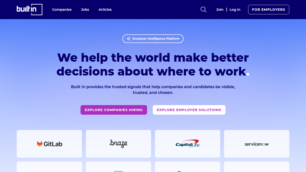 Built In website, a platform for tech and AI industry news and professional insights.