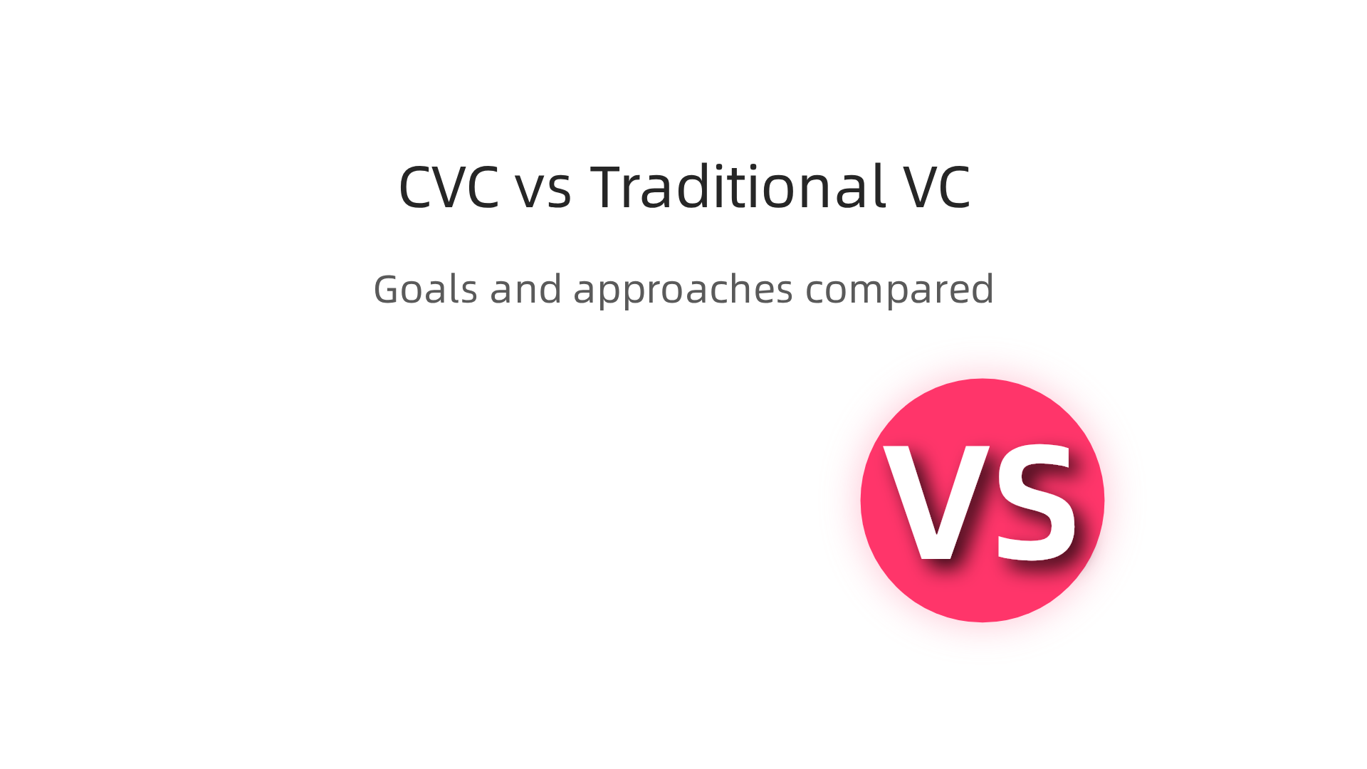 A comparison infographic highlighting the distinct goals and approaches of Corporate Venture Capital (CVC) firms versus traditional Venture Capitalists.