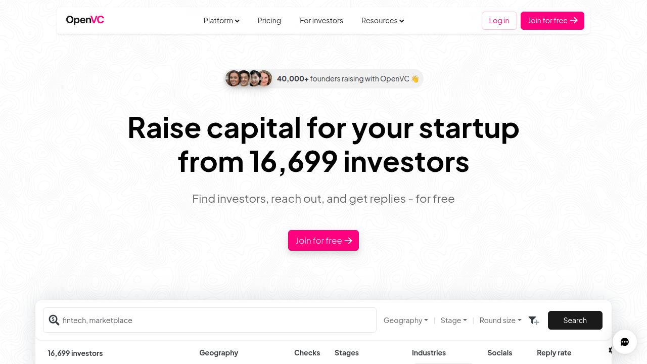 Explore the OpenVC platform, a popular resource for AI startup founders seeking direct access to investor lists.