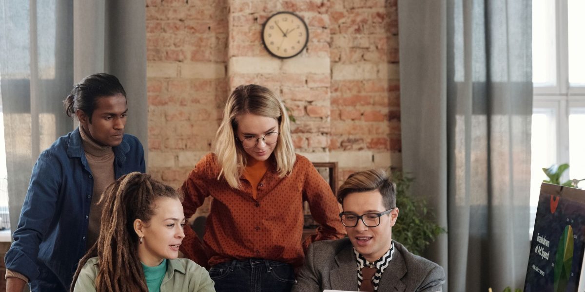 A team collaborating efficiently, representing seamless integration of AI tools into daily operations.