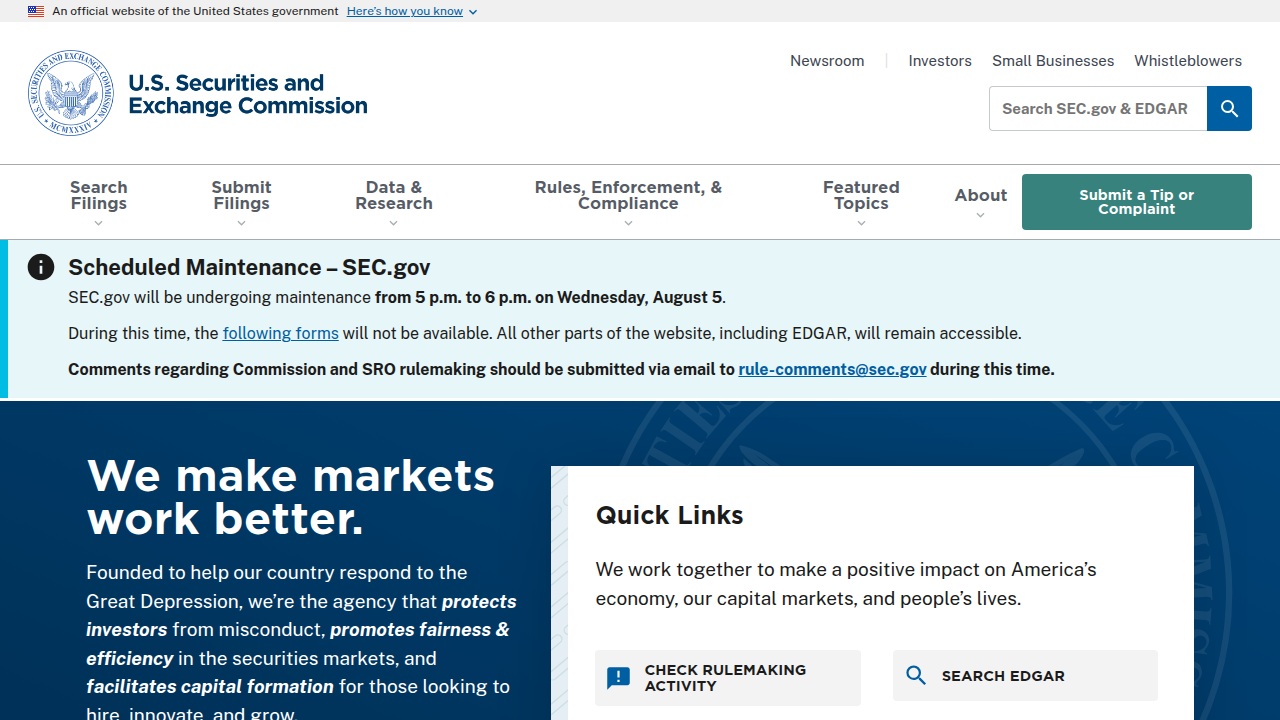 Access public filings and financial reports of investment firms via the SEC.gov EDGAR database.