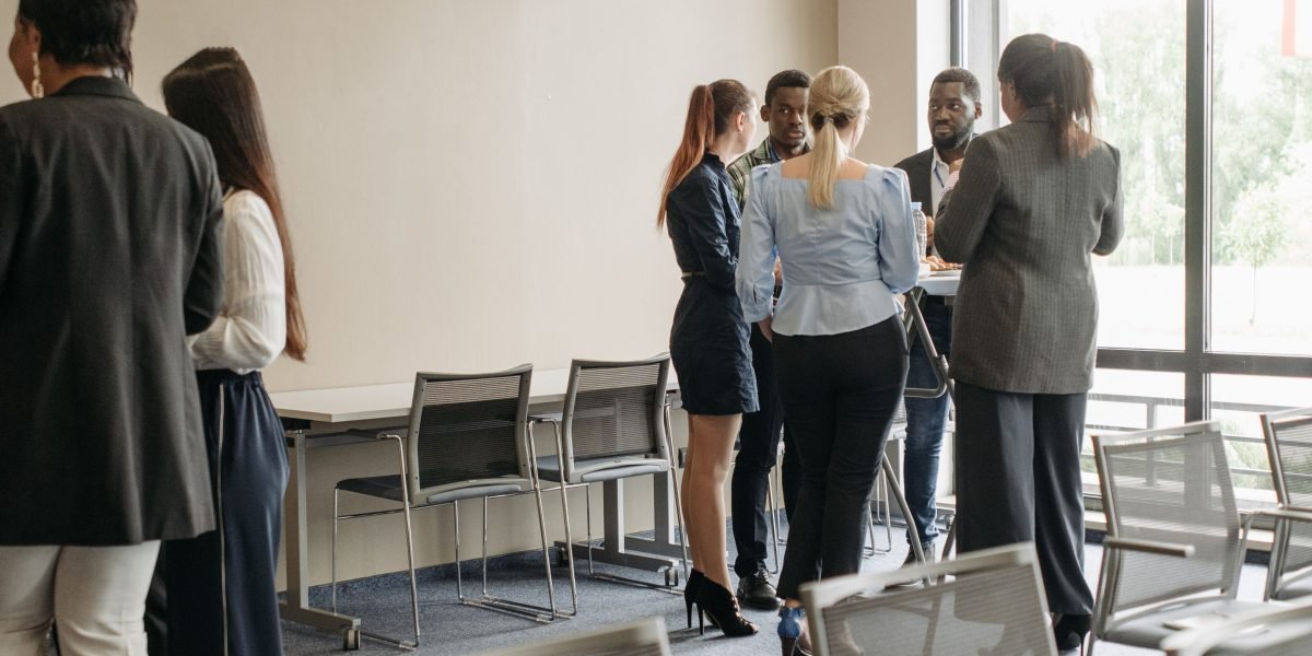 Capture the vibrant networking and collaboration inherent in Austin's booming AI startup scene.