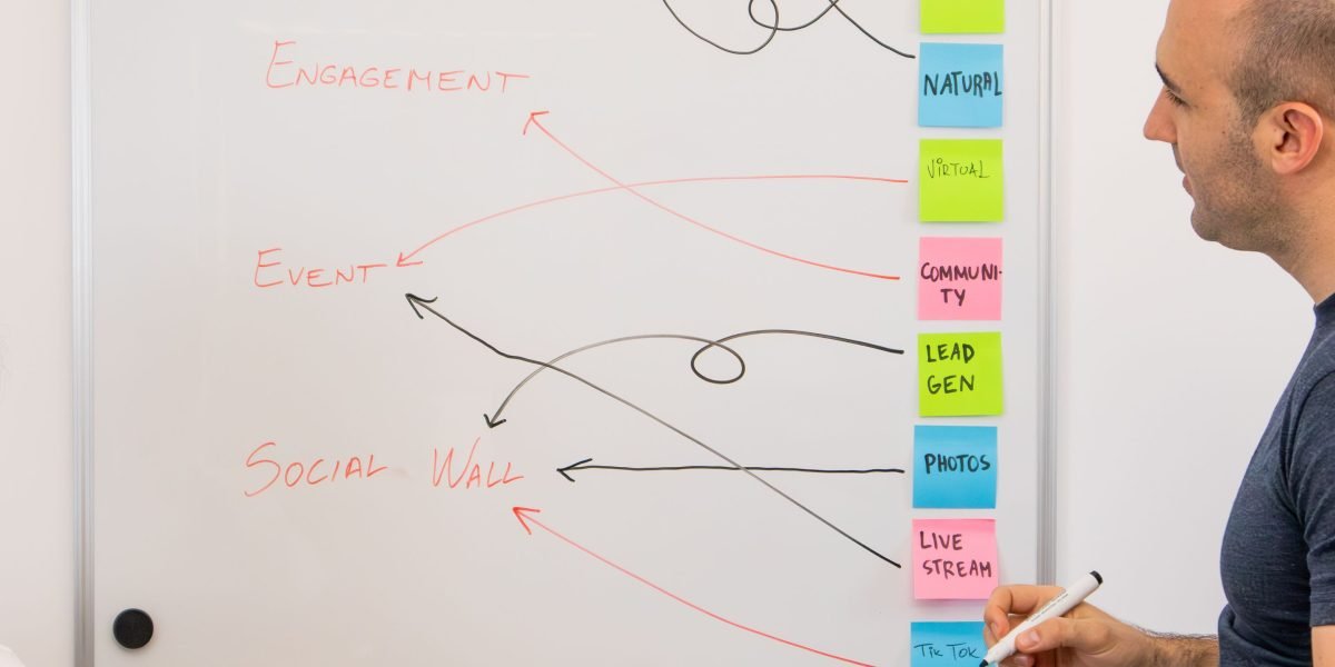 Illustrate a team working together to strategize and improve business operations.